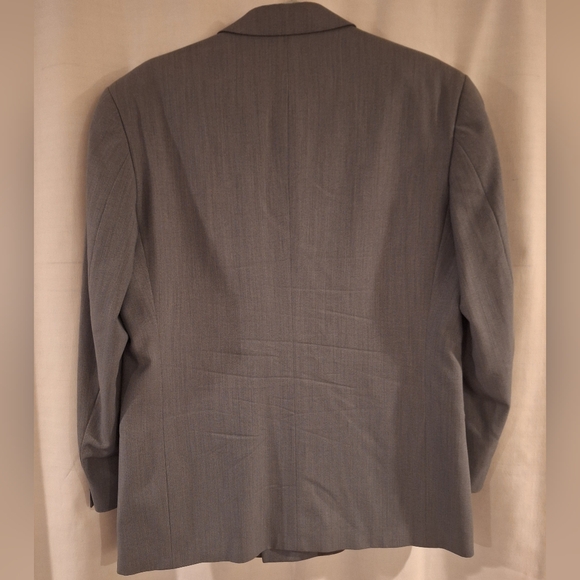 Oscar de la Renta - Men's Double Breasted Grey Blazer Size 40 Short - Picture 2 of 6